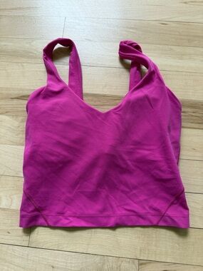 Hot pink align Crop Tank Top